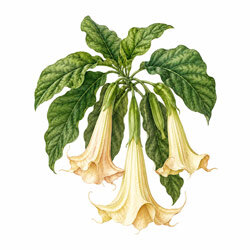 Illustration der Engelstrompete