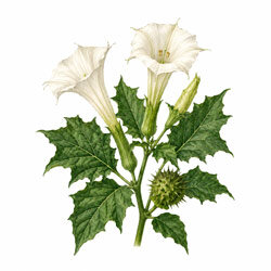 Illustration einer Stechapfelpflanze