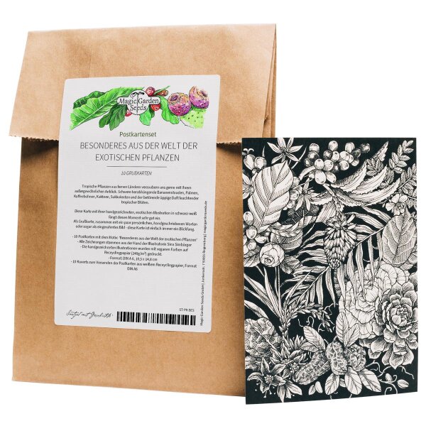 Grußkartenset - Magic Garden Seeds Highlights - 10 Postkarten mit dem Motiv: Besonderes aus der Welt der exotischen Pflanzen