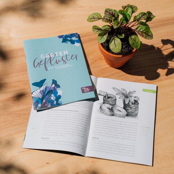 Broschüre: Gartengeflüster -  Band I: Vom Samenkorn zur Jungpflanze (deutsche Sprache)